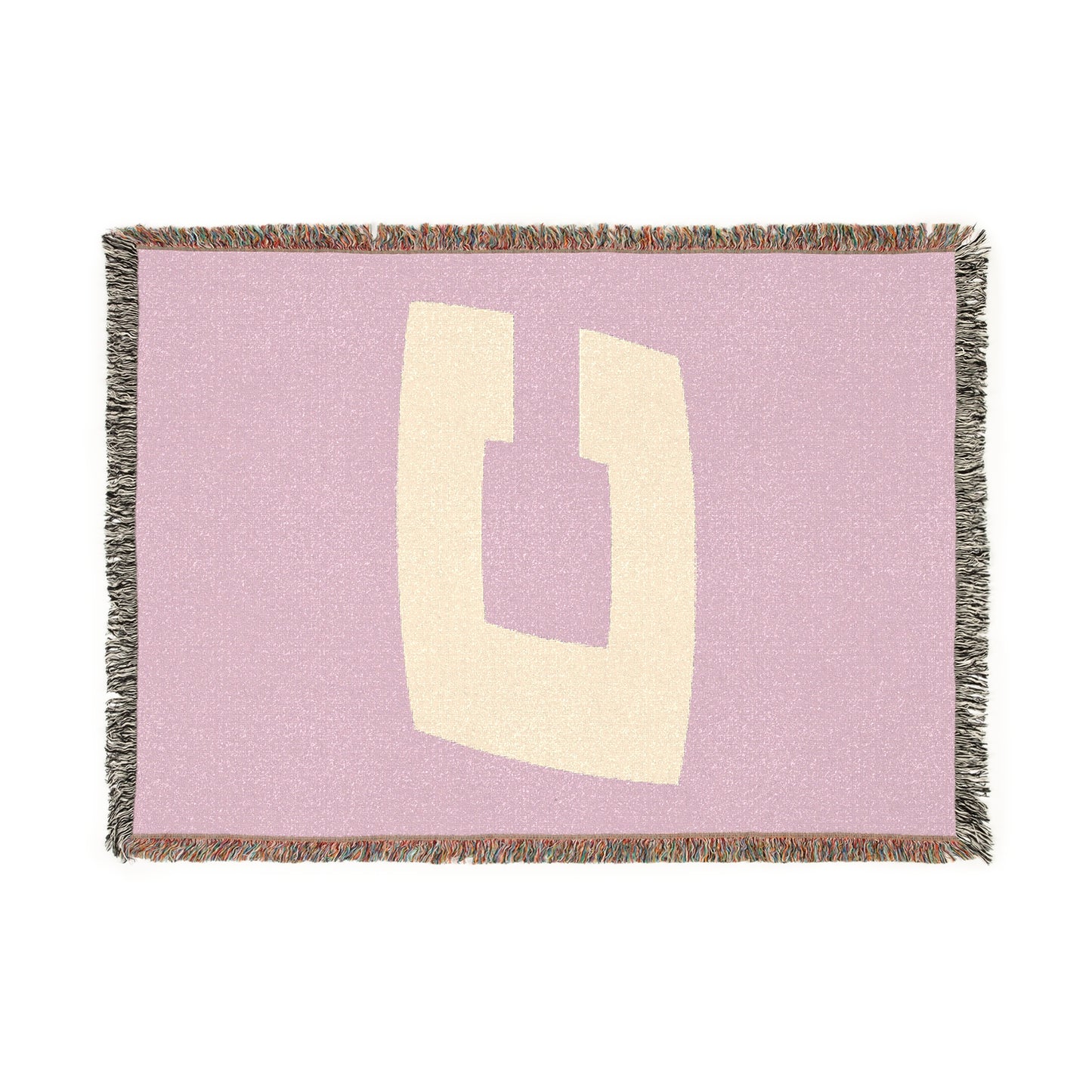 Pink Canes Woven Blanket
