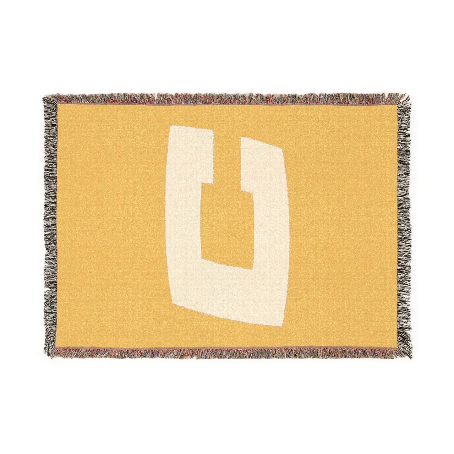 Canes Yellow Woven Blanket