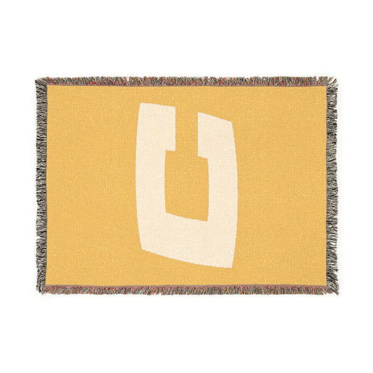 Canes Yellow Woven Blanket